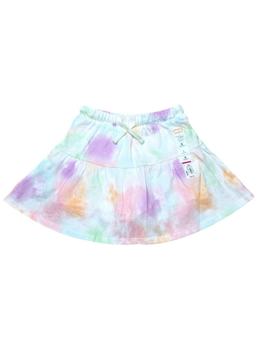 New Tie-Dye Scooter Skirt Built-In Shorts Pastel Skort Girls 6 Jumping Beans